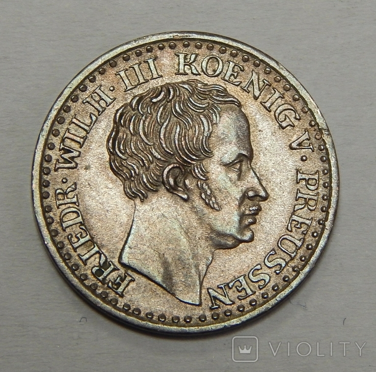1 грошен, 1833 А Пруссия, фото №3