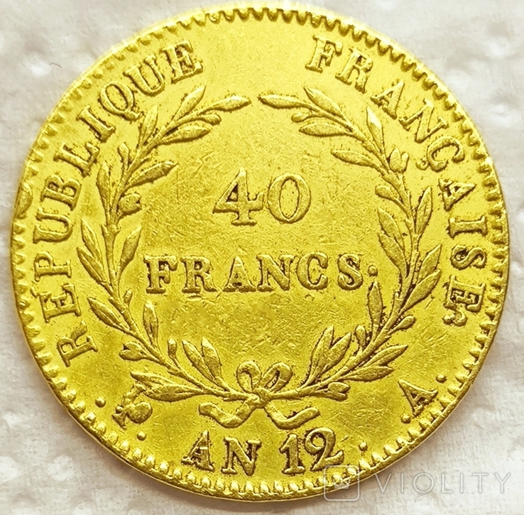 40 франков AN12 (1803-04 г.г.), фото №3