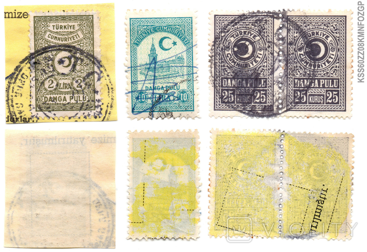 1950-65 гг., Турция, 3, фискальная марка