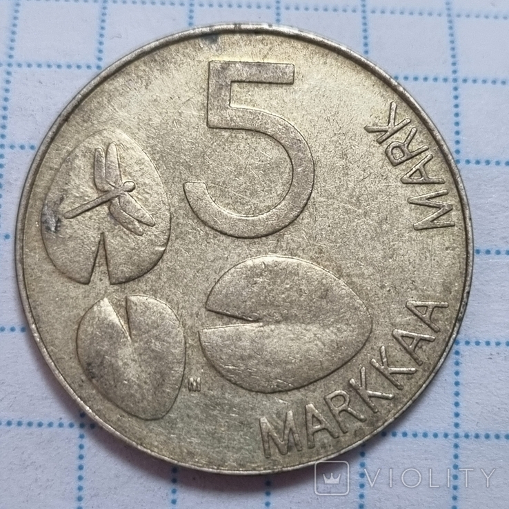 Фінляндія 5 марок, 1993 Тюлень, фото №2
