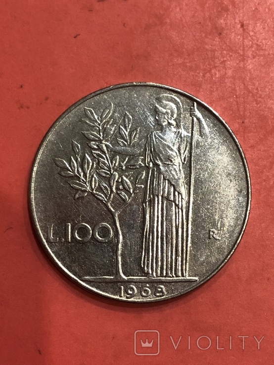 Италия 100 лир 1968, фото №2