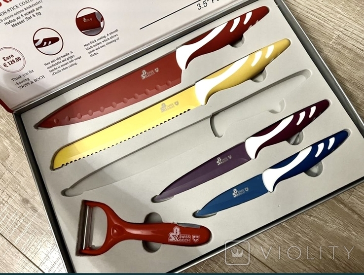 Набор новых кухонных ножей, фото №2