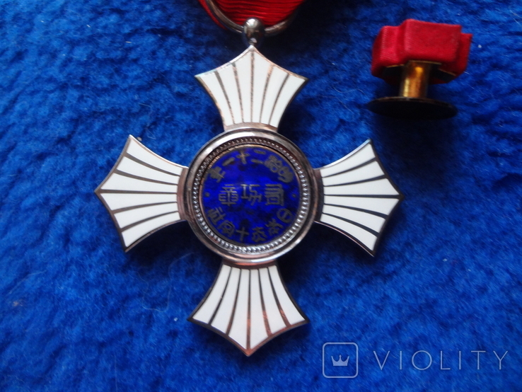 ЯПОНИЯ серебряный орден организации Красный крест, новый комплект в футляре, фото №8