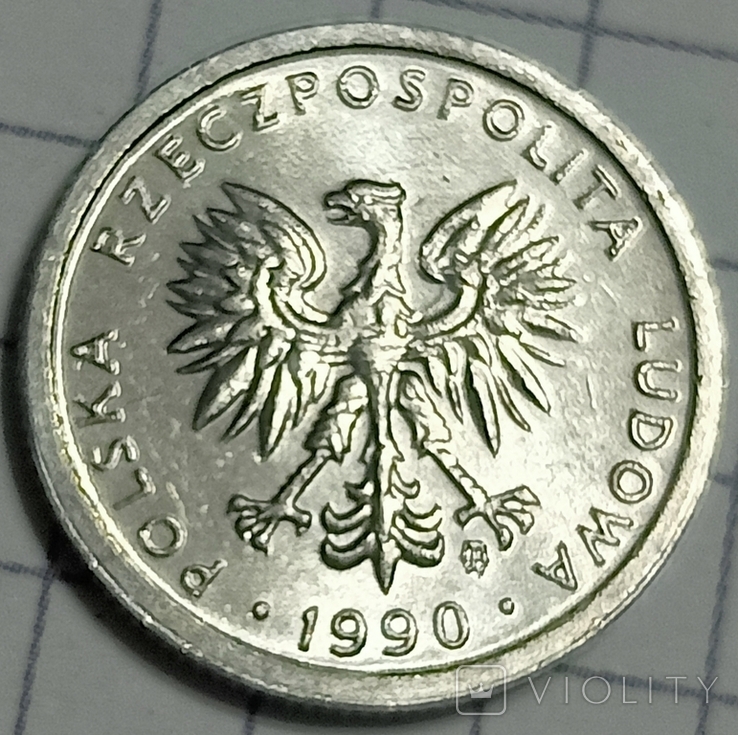 Польша 1 злотый 1990, фото №3