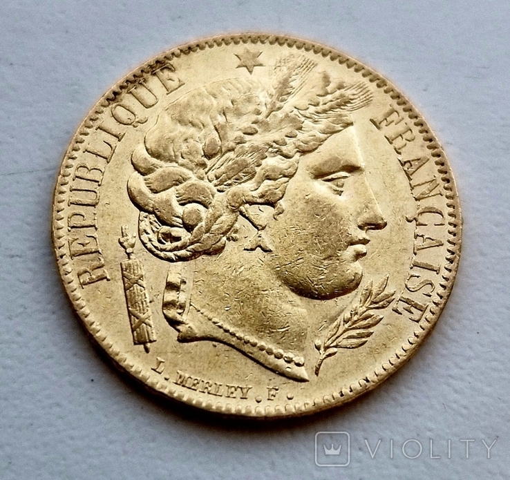 20 франків Церера 1849 р., фото №3