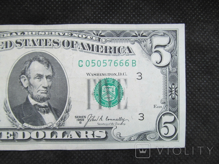 5 доларів США 1969рік ( С ), фото №5