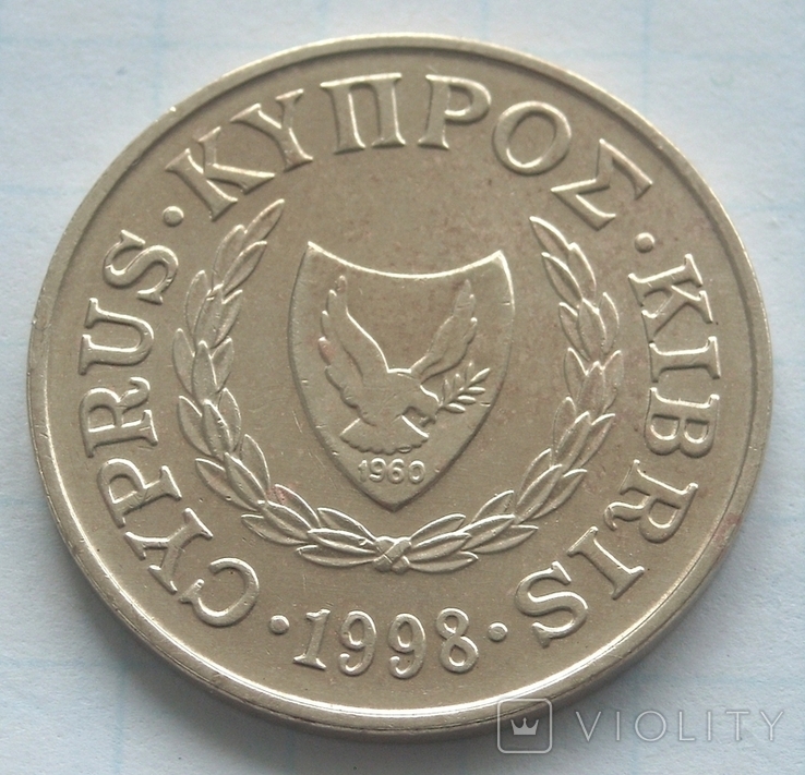  5 центів, Кіпр, 1998р., фото №3