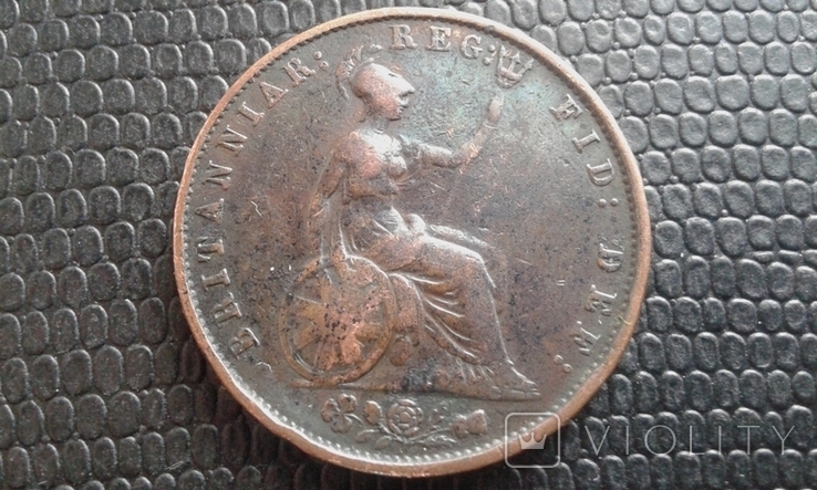 Великобритания 1/2 пенни, 1853, фото №2