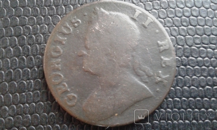 Великобритания 1/2 пенни, 1743, фото №2