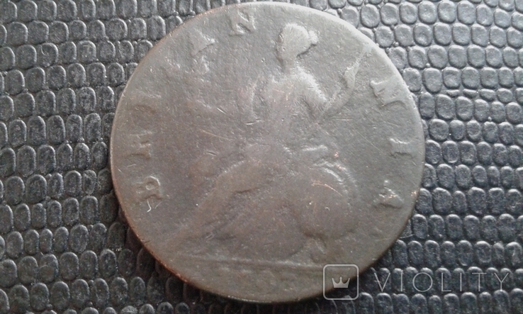 Великобритания 1/2 пенни, 1743, фото №3