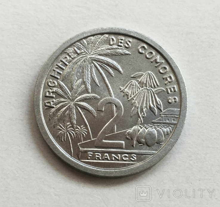 2 франка, Коморские острова , Заморская тер.Франции, фото №3