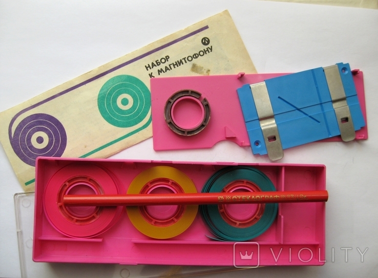 Набор к магнитофону - для склеювання стрічки в касетах, фото №2