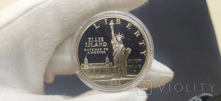 Статуя Свободи 1 доллар США срібло 1986 Proof, фото №2