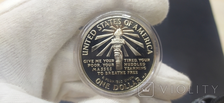 Статуя Свободи 1 доллар США срібло 1986 Proof, фото №3