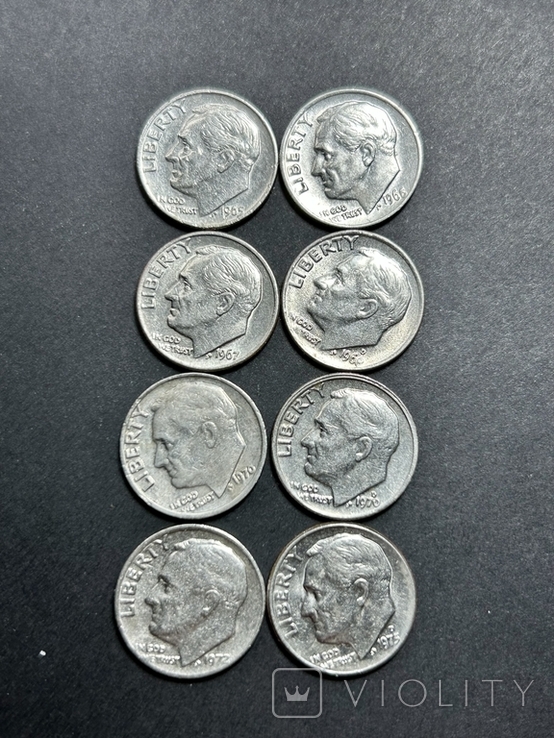 10 центів ( дайм ) 1965-2002р ( див. Опис), фото №2