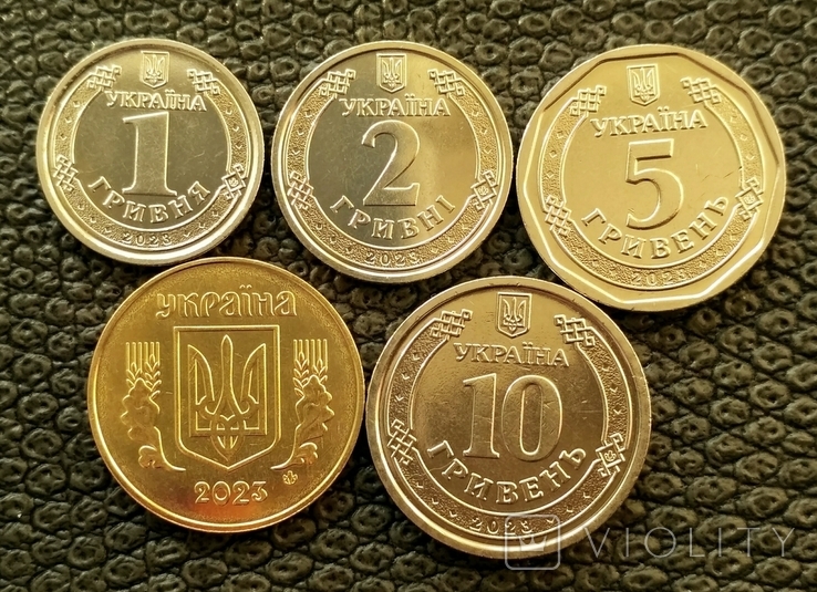 2023- (50 копеек +1+2+5+10 гривен), фото №4