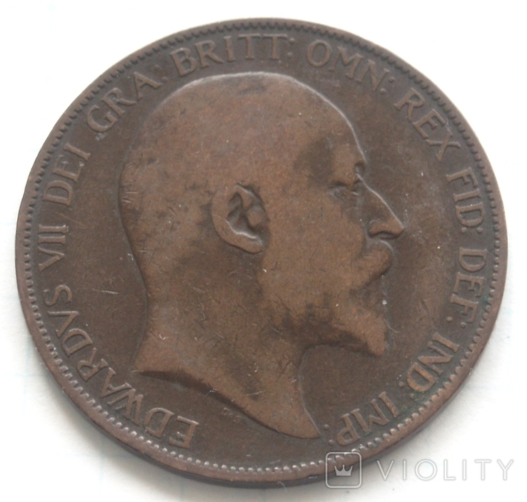  1 пенні, Велика Британія, 1906р., фото №3