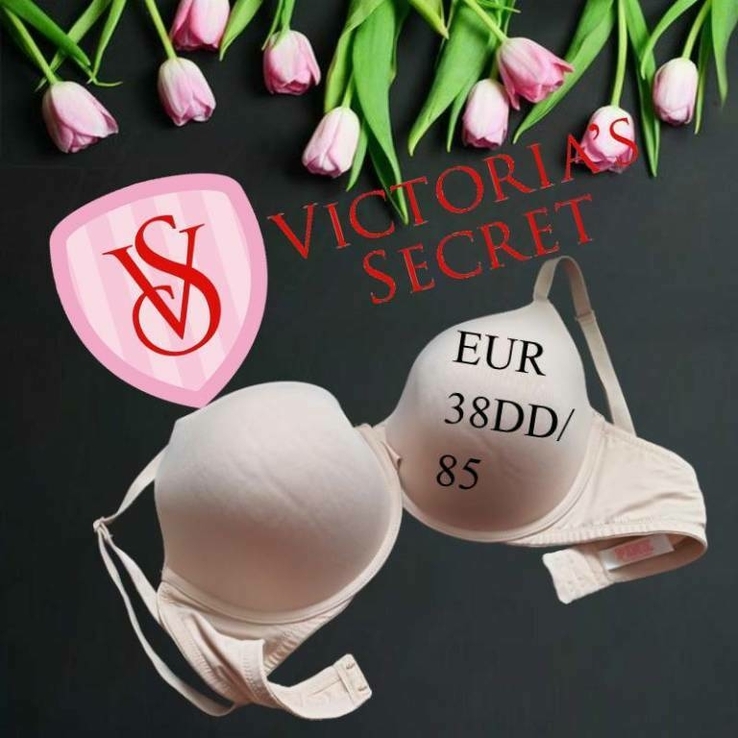 Victorias Secret Pink EUR 38DD/85 Бюстгальтер поролон косточка бежевый, numer zdjęcia 2