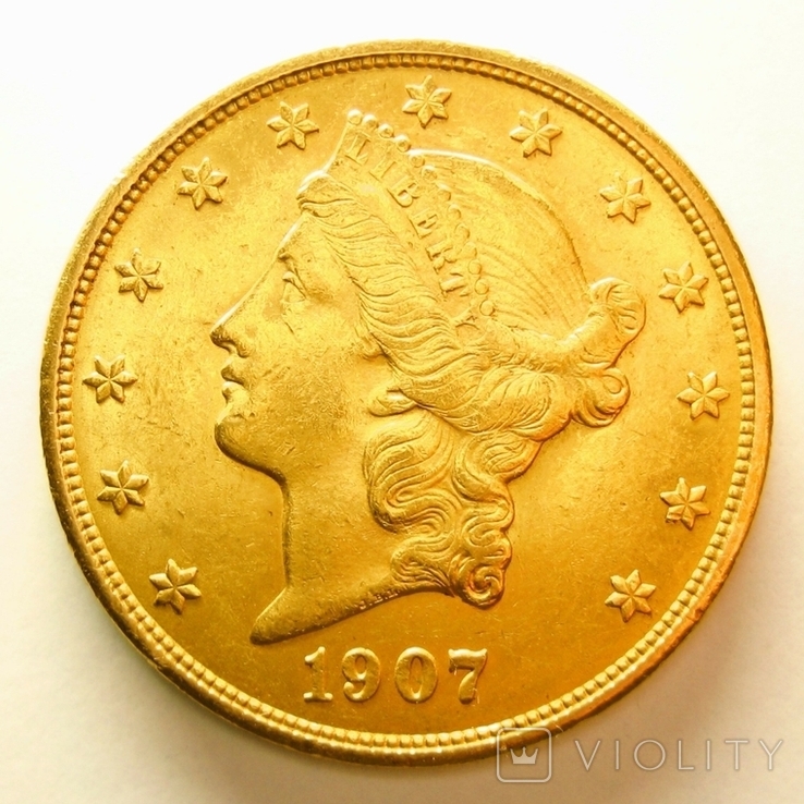 США 20 долларов 1907 г., фото №2