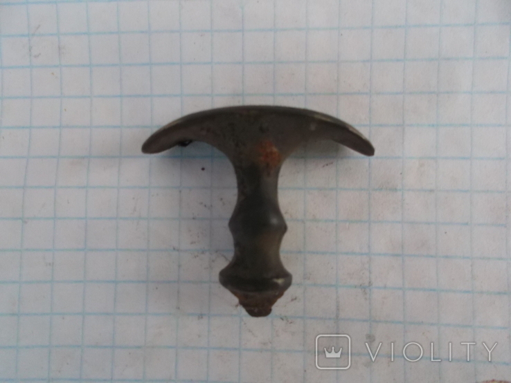 Старинная бронзовая ручка необычная, фото №3