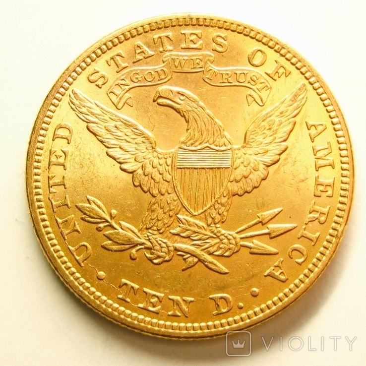 США 10 долларов 1898 г., фото №3