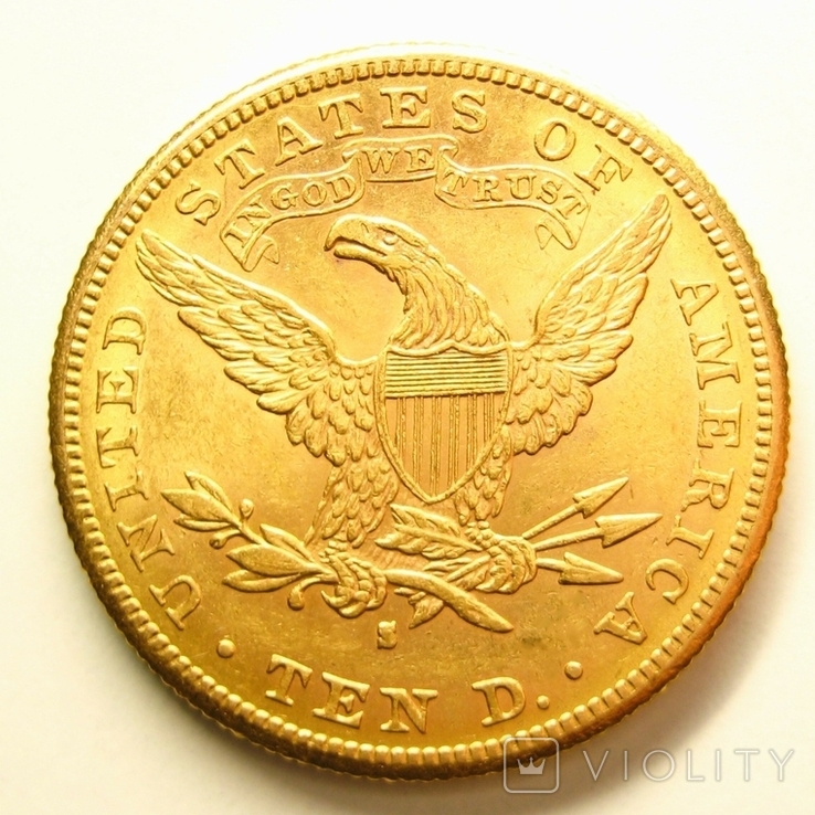 США 10 долларов 1881 г. S, фото №3