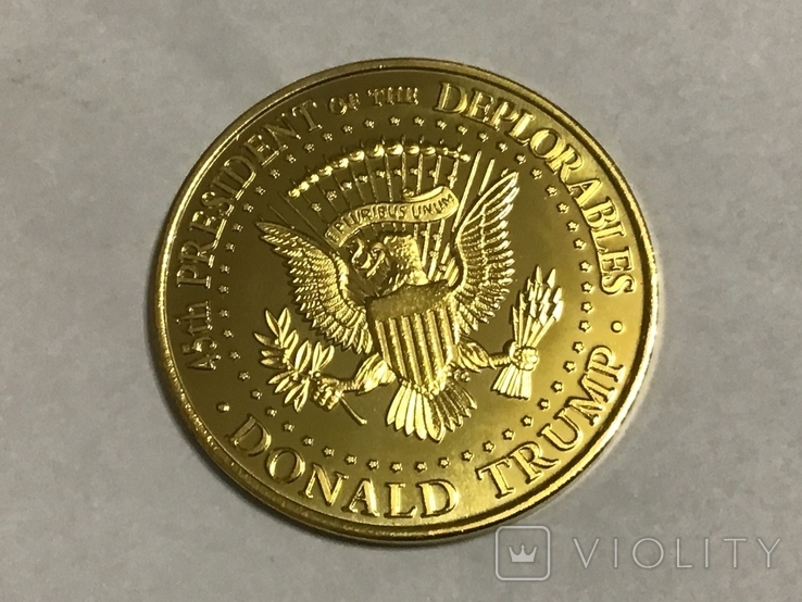 Сувенирная Монета Дональд Трамп . Сша 2020. Копия, фото №3