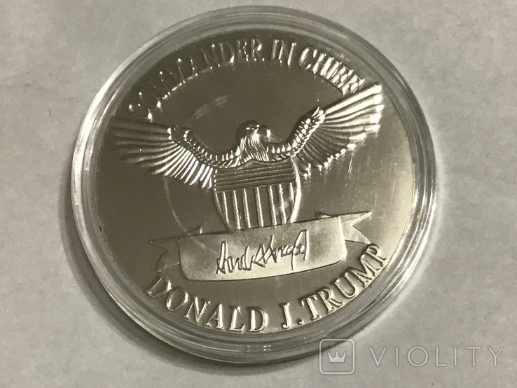 Сувенирная Монета Дональд Трамп . Сша 2024 . Копия, фото №3