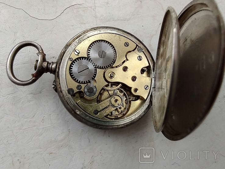 Кишеньковий годинник швейцар срібло 2, фото №3