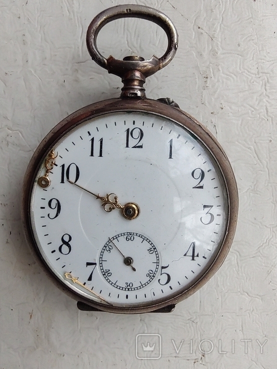 Кишеньковий годинник швейцар срібло 2, фото №2
