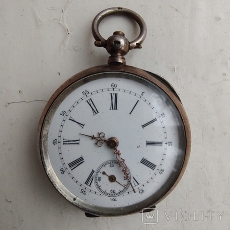 Кишеньковий годинник швейцар срібло 31, фото №2