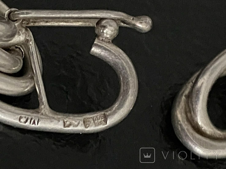 Старинная цепь, серебро, 130 грамм, фото №6