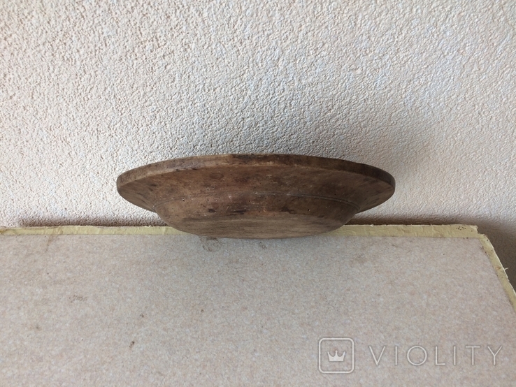 Старинная деревянная тарелка, фото №4