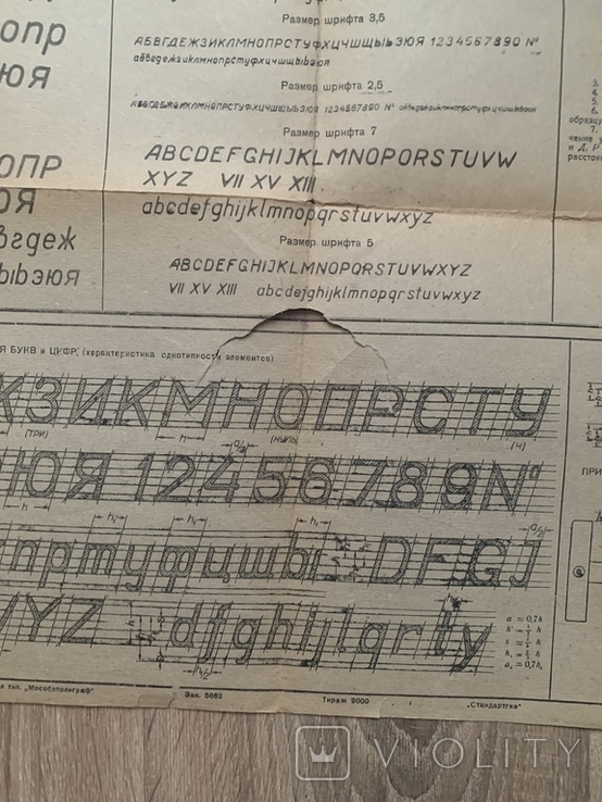 Шрифты для надписей в чертежах 1936 год тираж 9000, фото №7
