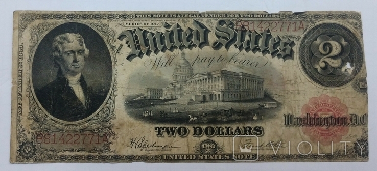 2 доллара 1917 г. 2 шт, фото №4