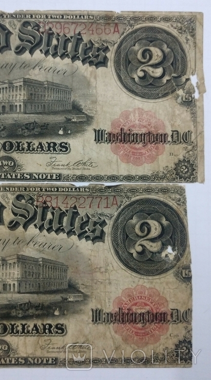2 доллара 1917 г. 2 шт, фото №7