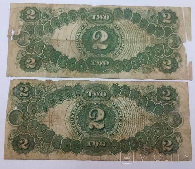 2 доллара 1917 г. 2 шт, фото №8