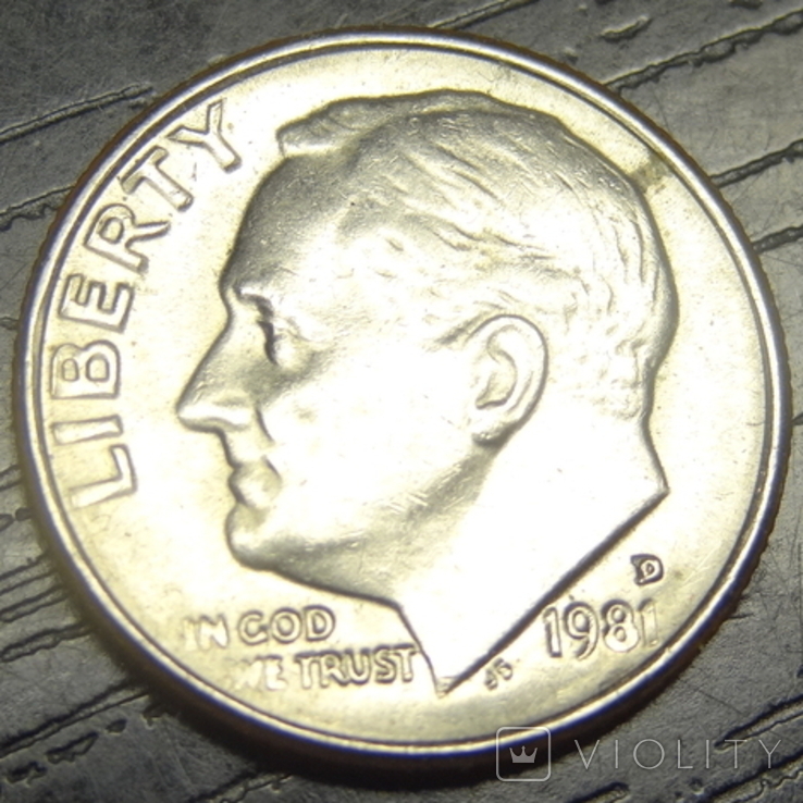 10 центів 1981 D США, фото №2