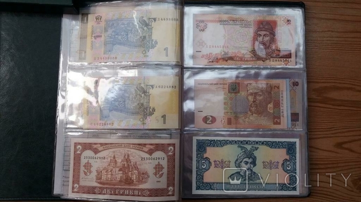 Ukraine Украина - набор 28 банкнот 1992 - 2015 - 20-річчя грошової реформи в папке, фото №3