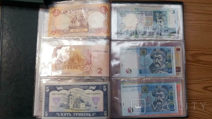 Ukraine Украина - набор 28 банкнот 1992 - 2015 - 20-річчя грошової реформи в папке, фото №7