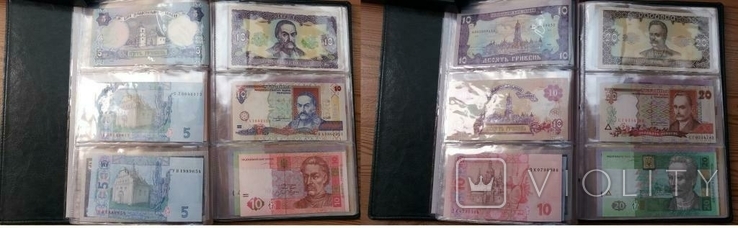 Ukraine Украина - набор 28 банкнот 1992 - 2015 - 20-річчя грошової реформи в папке, фото №8