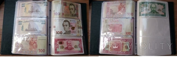 Ukraine Украина - набор 28 банкнот 1992 - 2015 - 20-річчя грошової реформи в папке, фото №9