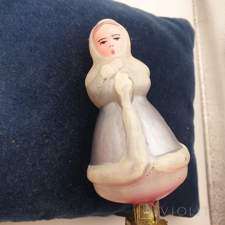 Елочная игрушка на прищепке девочка Настенька, фото №9