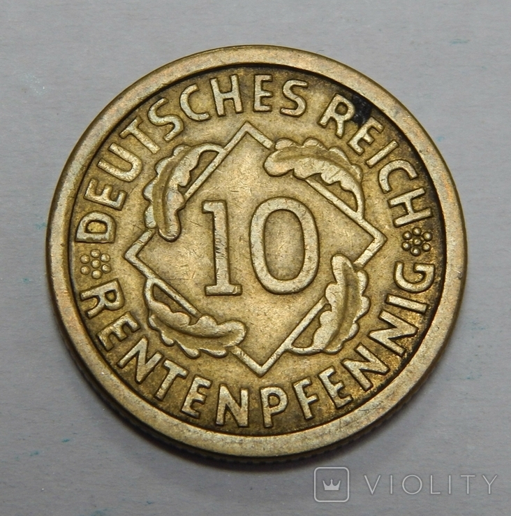 10 рентенпфеннигов, 1924 г Веймар, фото №2
