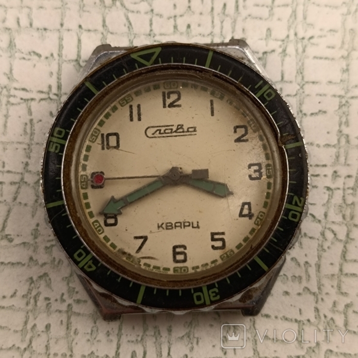 Наручные часы Слава кварц СССР, фото №2