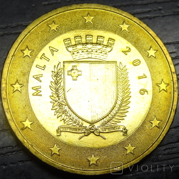 50 євроцентів 2016 Мальта UNC рідкісна, фото №2