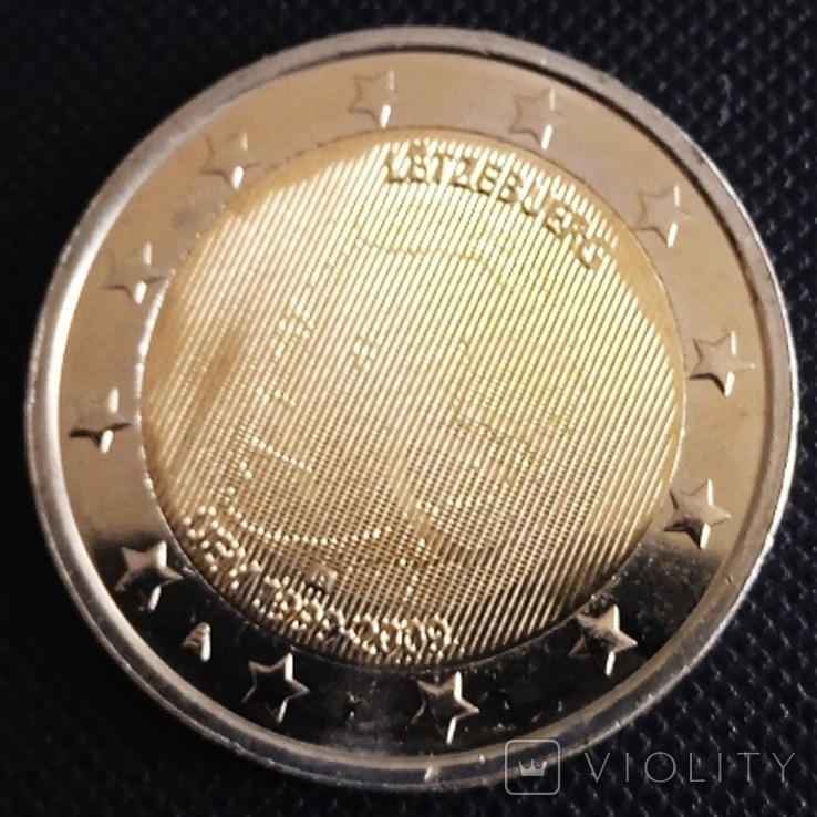 Люксембург 2 евро 2009, фото №3