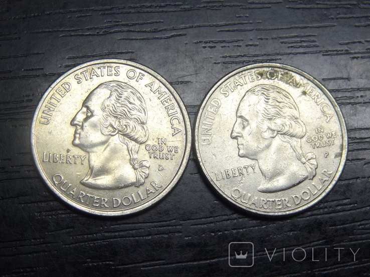 25 центів 2001 США Вермонт (два різновиди), фото №3