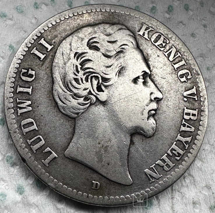 2 Марки 1876 Людвиг, старый герб, фото №2