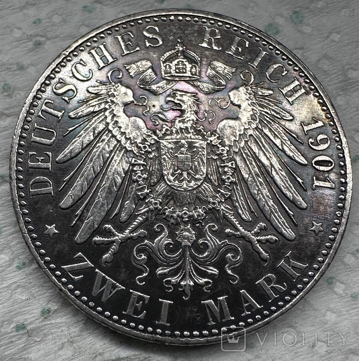 2 Марки 1901 Пруссия, фото №3